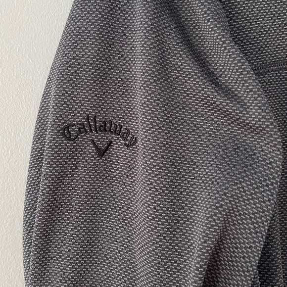 Callaway Men’s Grey Quarter Zip Pullover Golf Sweatshirt - Picture 4 of 5